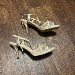 Gold Strappy Women's Heels